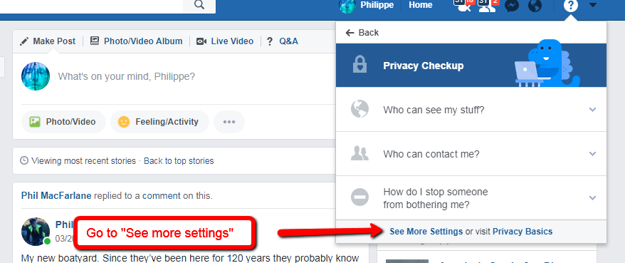 Facebook app privacy check